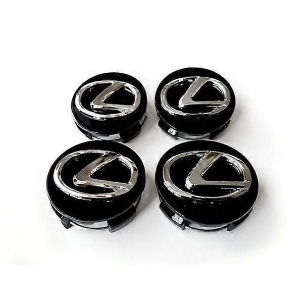 LX03 - 62MM 4-pak Navkapsler Lexus Sølv one size