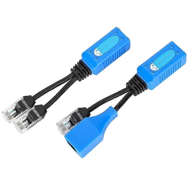 2st Splitter RJ45 Combiner POE-adapteranslutningar Strömkabelsats