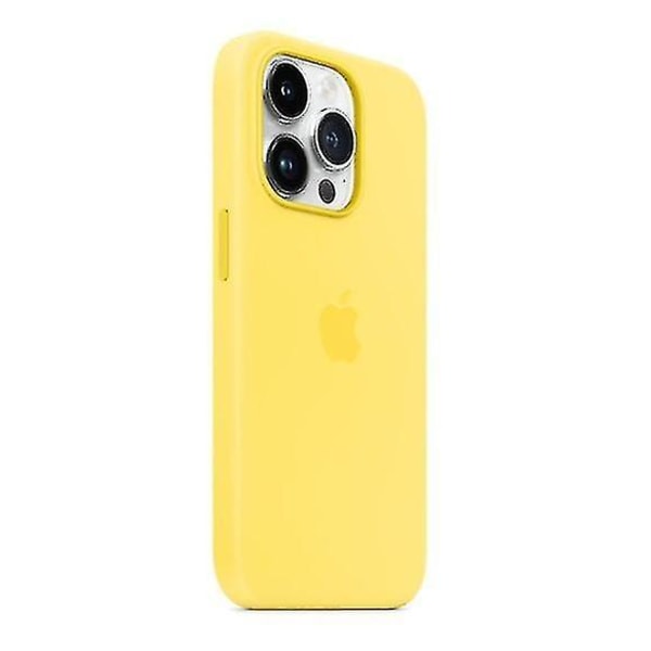 Silikone Telefoncover Kompatibel Med Iphone 14pro Canary Yellow