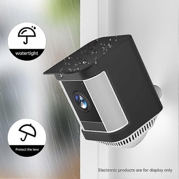 Skyddsfodral för Ring Spotlight Cam Pro/Plus Väderbeständigt UV-säkerhetskamerafodral Utomhushölje Black