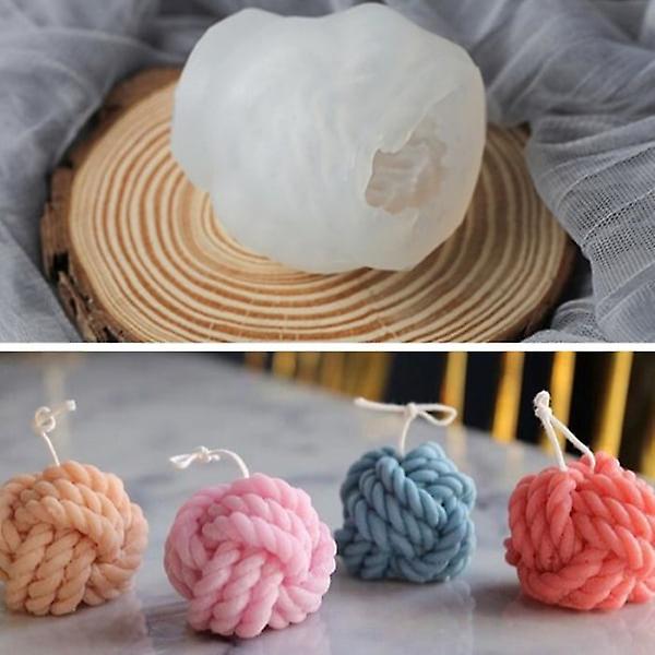 Gjør-det-selv - Stearinlysformer - Silikonkule - Form - Lysform Transparent Garnball Lys Silikonform Koreansk stil Tredimensjonal hampetauball