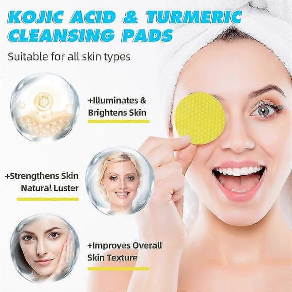 Gurkemeie Kojic Renseputer, Gurkemeie Renseputer for Ansikt 60 stk/pose 60pcs