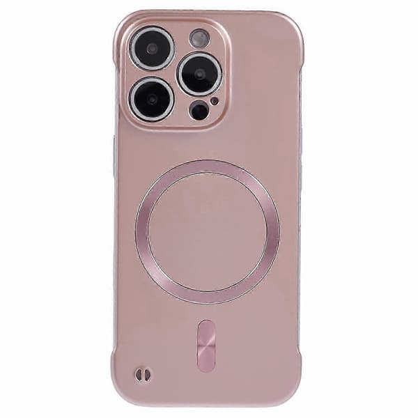 Til iPhone 14 Pro-deksel kompatibelt med MagSafe Hard PC Rammeløst Telefondeksel Multicolor Rose Gold