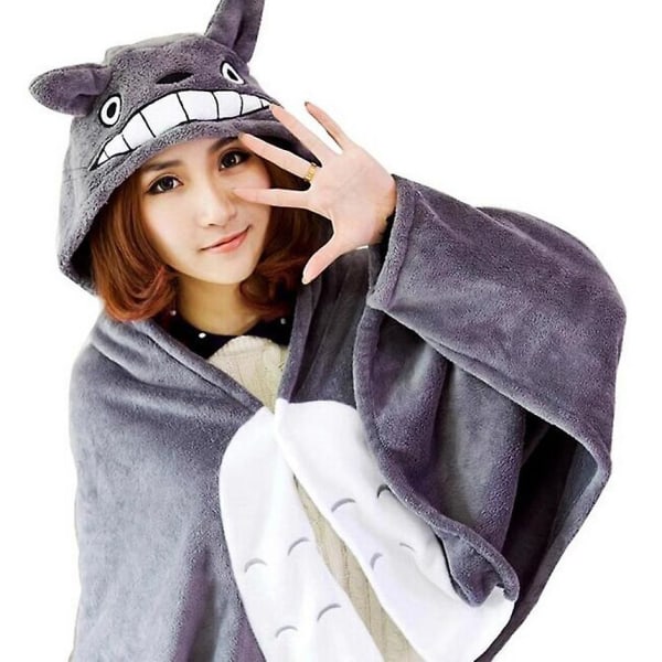 70*145cm Min granne Totoro Anime Cosplay Kawaii Tecknad Djur Husdjur Tupplur Filt Kappa Kap Plysch Peluche Leksak Docka Barn Present