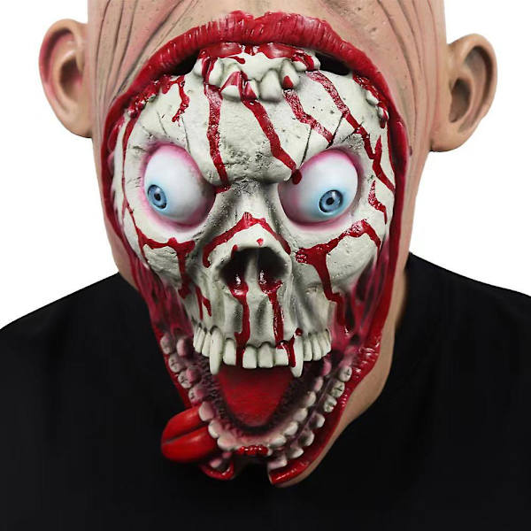 Halloweenin paholainen zombi demoni pelottava kauhu naamio cosplay juhla rekvisiitta miehille lateksi naamiot