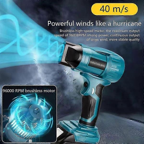 Högdriven Hårtork Turbojetfläkt 200MPH Vindhastighet För 18V Makita Batteri