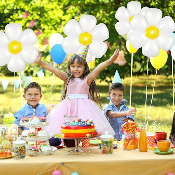 20 stk. Daisy-balloner - Store blomsterballoner til Daisy-festdekorationer, bryllupsartikler, fødselsdagsdekoration
