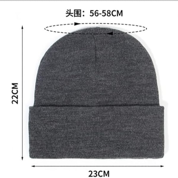 Ingen statisk-ingen frizz-ingen trasselhatt, mössa med silkesfoder, satin-fodrade vinterhattar strumpor hattar för kvinnor grey