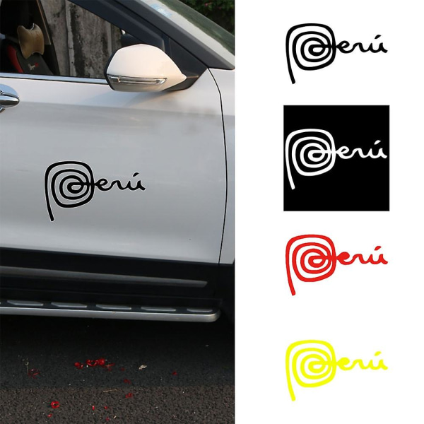 Creative Marca Peru Symbol Car Styling Body Window Reflekterende Sticker Decor Black