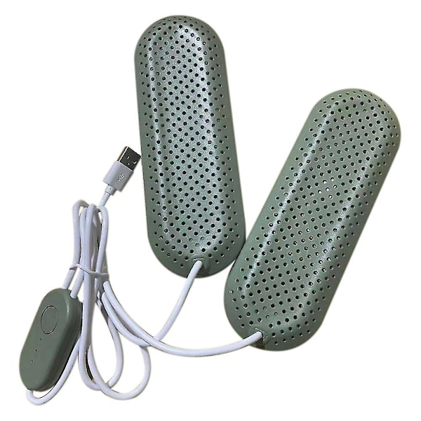Kengänkuivatuslaite, kannettava USB-kengänkuivatuslaite Älykäs Ajastimen Deodorisointi Kengän Saappaiden Kuivatuskone USB S Green