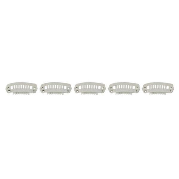 50 stk. hår extensions clips sæt rustfrit stål DIY 8 tænder snap kam paryk clips tilbehør 2,8 cm Beige
