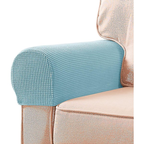 Stretch Armrest Covers Spandex Arm Covers För Stolar Soffa Fåtölj Överdrag För Recliner Soffa Med Twist Pins 2st Light blue