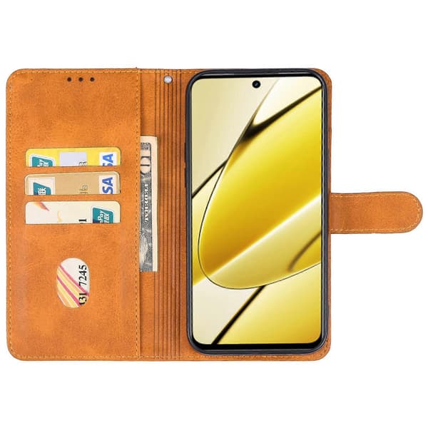 Läderfodral för Realme 11 5G Brown