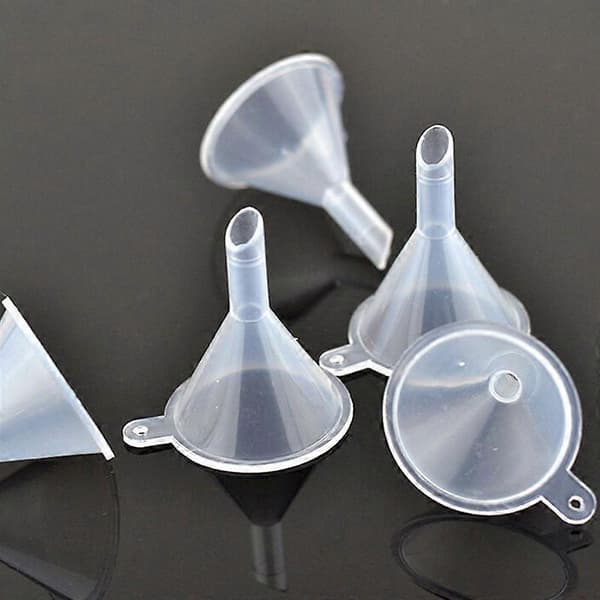 5x Mini Tratt Plast Liten tratt För parfym kök Fyllning BÄSTA Set