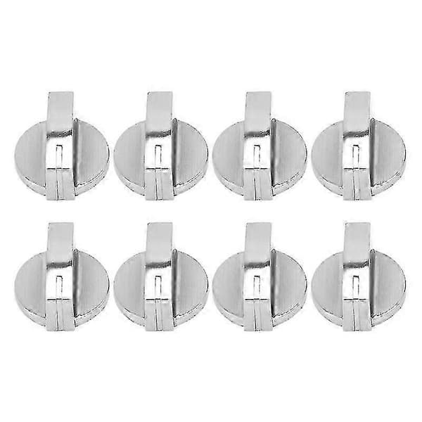 8 stk. Metall 8 mm Universal Gasskomfyr Kontrollknapper Adaptere Ovnsbryter Matlagingskontroll Låser Gassstopper