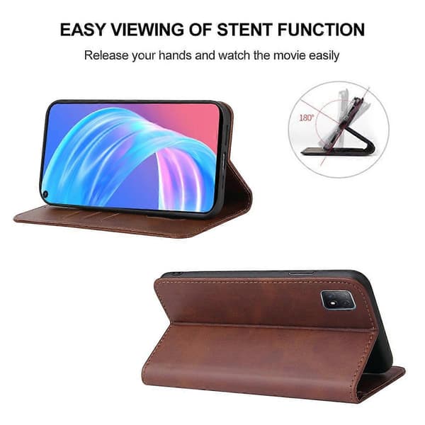 Magnetisk læder telefoncover til OPPO A73 Brown