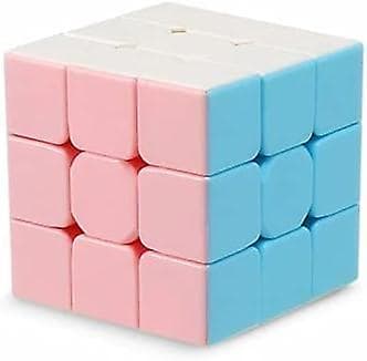 Macoron 3x3x3 Speed Cube, Pink Surface Professional Smooth Magic Cube, Stickerless Frosted Durable 3d Puzzle Toys