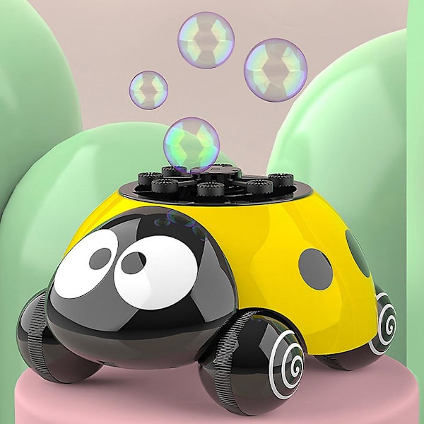 Söta nyckelpigor/bläckfisk Automatisk Bubble Maker Uppladdningsbar Bärbar Bubble Maker Leksak För Barn Pojke Flicka Red ladybug