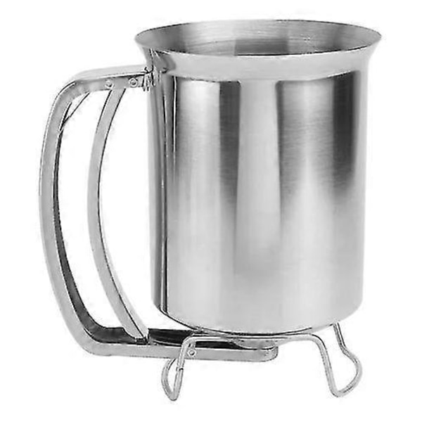 Professionell pannkakssmetdispenser i rostfritt stål - Perfekt för bakning, cupcakes, muffins, crepes, våfflor, 800 ml