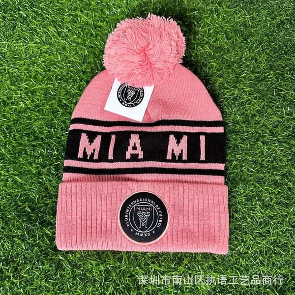 Fotballklubb caps Miami rosa barnehatt
