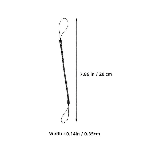 10 stk. Nettbrett Stylus Tau Anti-tapt Stylus Penn Snorer Strekkledninger Touch Penn Tau Fjærtau Black 20.00X0.35X0.35CM