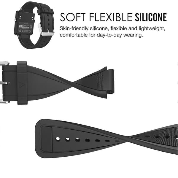 Silikoninen älykellon ranneke Garmin Vivoactive Acetate - Musta Multicolor Black