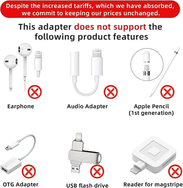 4-pak Lightning til USB C-adapter til iPhone 15/16/17 Pro/17 Pro Max, til iPhone 17/16 oplader, 17/16 tilbehør, hurtig opladning og dataoverførsel, USB C C