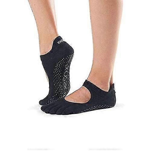 Full Toe Bella Bellarina Greppstrumpor för Barre Pilates Yoga Black Small
