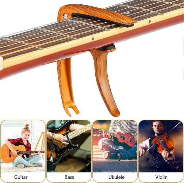 Gitarr Capo Snabbt Byte Capo för 6-strängad Akustisk Gitarr Elgitarr Klassisk Gitarr Ukulele Capotastos Capo