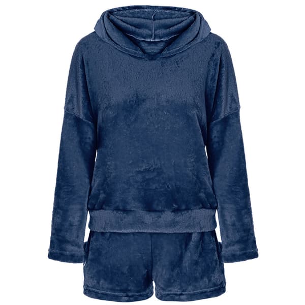 Dame Fleece Fluffy Pyjamas Nattøj Sæt Grå Grey M