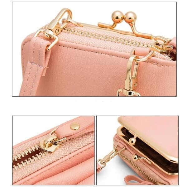 Mobile Bag with Shoulder Strap / Handbag - Choose Color - Perfect Black
