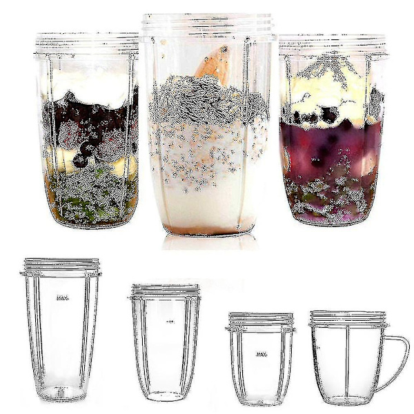 18/24/32oz kopper erstatningsdeler Kompatibel Nutribullet 600w/ 900w Blender()-e 18OZ with Handle