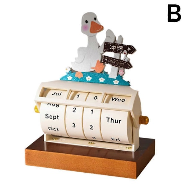 2025 Træ Rotations Evig Kalender Hjem Dekoration Rush And Birthday Gave Go Duck