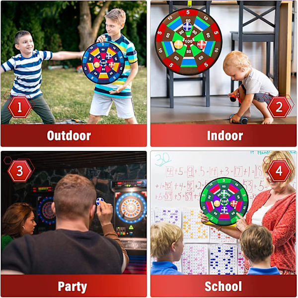 Pakke med 20 børns dart Erstaz bolde Velcro bold Kastespil Disc erstatning bolde