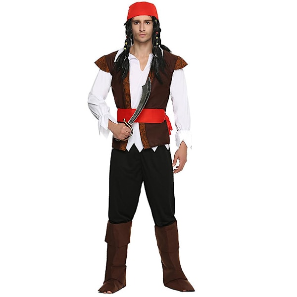 Halloween-kostymer Fashion Piratdräkter för vuxna Festivalfest Scenframträdande Kläder Piratkläder Cosplaydräkt C Pirate Costume