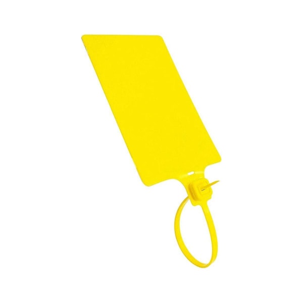 Plastforseglinger Fraktmerker Logistikk Bruk Big Sign Tie Label Tie, 255 mm total lengde, pakke med 100 stk. Yellow