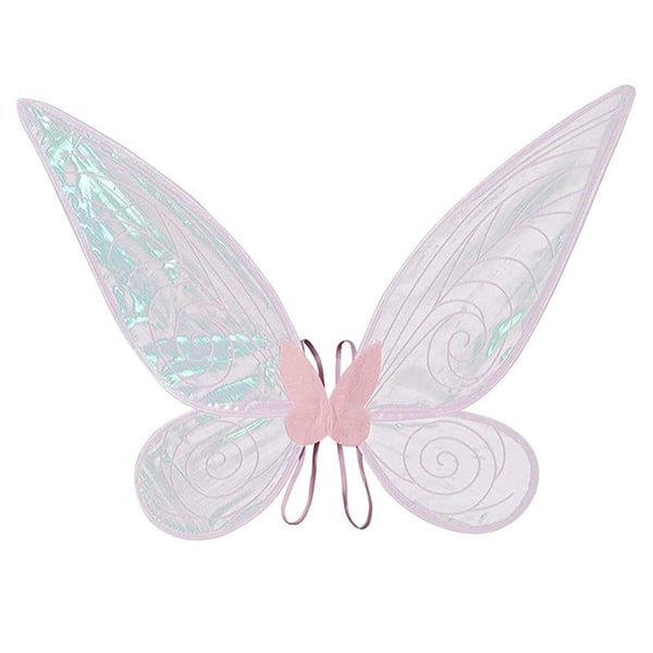 Fairy Wings For Voksen Dress Up Glitrende Sheer Wings Halloween Fairy Costume Englevinger For Barn Jenter Kvinner Pink