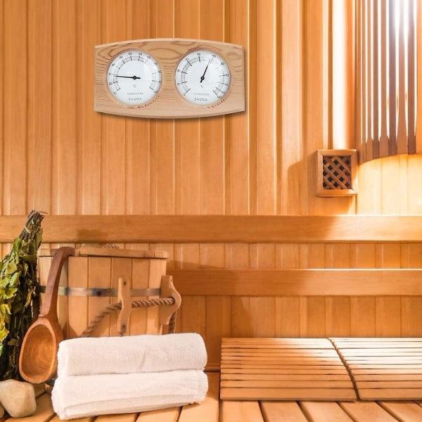 Saunan lämpömittari 2 in 1 puun lämpökosteusmittari lämpömittari kosteusmittari höyrysaunan tarvikkeet