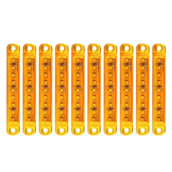 10 st 24v 9 led tre färger konstant Mk-224 Truck Trailer Piranha sidoljus Yellow