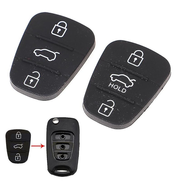 Hyundai Kia Silikone 3-knaps tastatur skal udskiftningsnøgle Auto nøgler del A