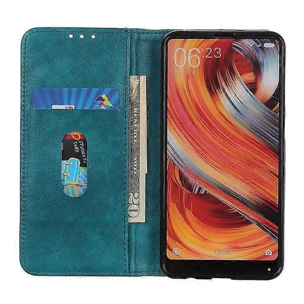 Til Samsung Galaxy S25 Edge Stand Case Split Læder Litchi Tekstur Wallet Telefon Cover Green