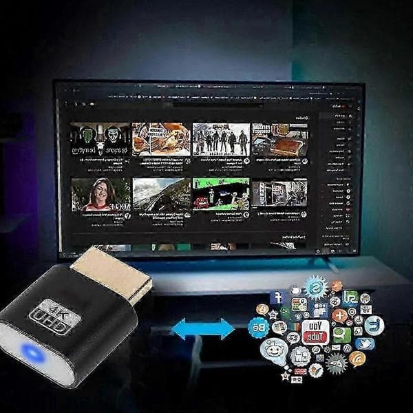 4K HDMI Streamingadapter för TV, trådlös Plug & Play-skärmenhet