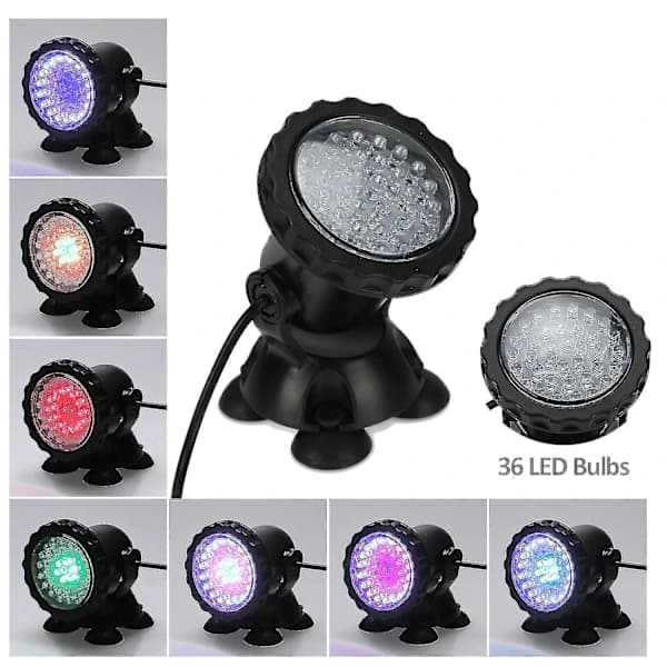 IP68 Vanntett undervannslampe, vanntett nedsenkbar spotlight med 36-LED