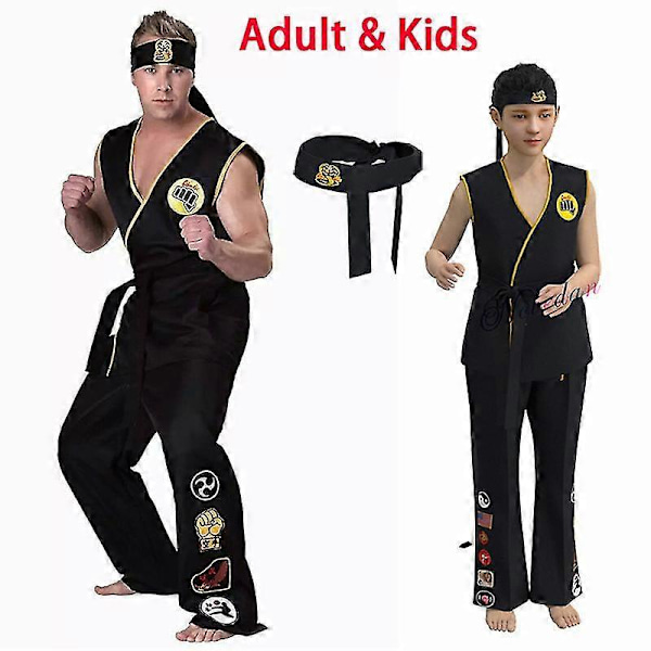 Anime Spil Kof Cosplay Kostume Cobra Kai Val Armorr Karate Uniform Taekwondo Tøj Til Mand Børn Gladiator Rollespil Kostume Tw Kids 130-140cm