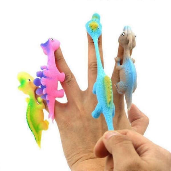 10 stk Lingshot Dinosaur Fingerleker Flyspill Stressbestandig Elastisk