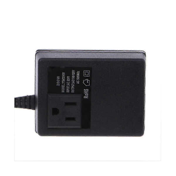 200W AC 220V til 110V Reduserende Transformator Konverter Reise Strøm EU Plugg Adapter