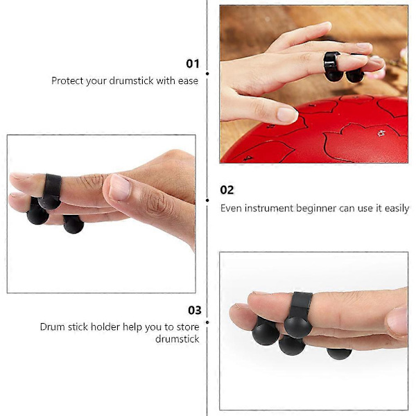 8st Tungtrumma Fingerplektrum Eterisk Trumma Knackande Fingerskydd Fingerverktyg