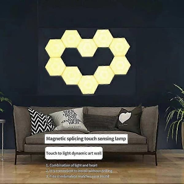 6 stk. Autisme Tap-tap Sensoriske LED-lys til visuelle sensoriske søgere