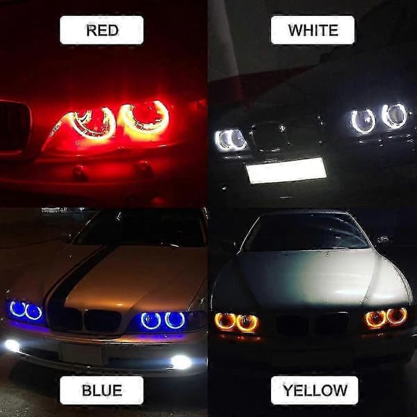 2 stk. LED Angel Eyes Markeringslys Pærer for E39 E53 E60 E61 E63 E64 E65 E66 E87-God white