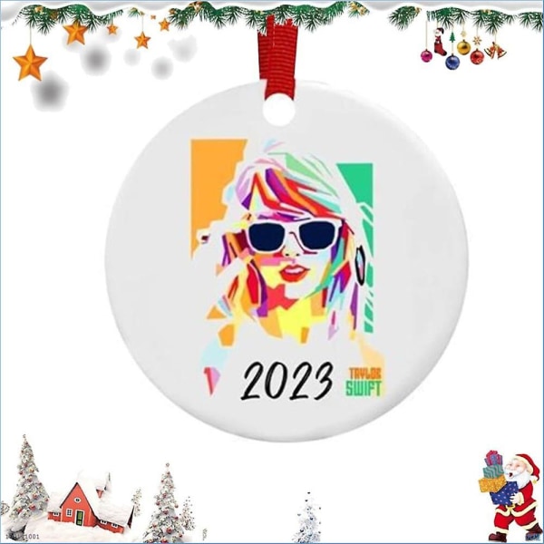 2023 Christmas Singer Taylor Swift Collection Merch Decoration Xmas Tree Ornaments Nyttårsgave til kvinner Venner C